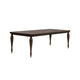 Raam Dining Table w Leaf | Turned Legs w Gold Caps | Cherry Brown 76-94"