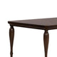 Raam Dining Table w Leaf | Turned Legs w Gold Caps | Cherry Brown 76-94"