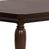 Raam Dining Table w Leaf | Turned Legs w Gold Caps | Cherry Brown 76-94"