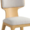 Cair Dining Side Chair Set of 2 | Beige Cushions | Natural Brown