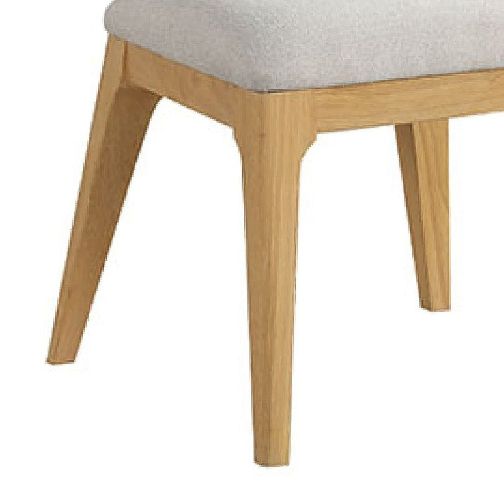 Cair Dining Side Chair Set of 2 | Beige Cushions | Natural Brown