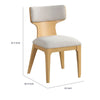 Cair Dining Side Chair Set of 2 | Beige Cushions | Natural Brown