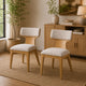 Cair Dining Side Chair Set of 2 | Beige Cushions | Natural Brown