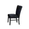 Sely Side Dining Chair Set of 2 | Foam Fill Seat & Channeled Back | Black