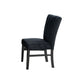 Sely Side Dining Chair Set of 2 | Foam Fill Seat & Channeled Back | Black