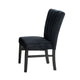Sely Side Dining Chair Set of 2 | Foam Fill Seat & Channeled Back | Black