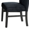 Sely Side Dining Chair Set of 2 | Foam Fill Seat & Channeled Back | Black