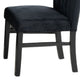 Sely Side Dining Chair Set of 2 | Foam Fill Seat & Channeled Back | Black