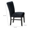 Sely Side Dining Chair Set of 2 | Foam Fill Seat & Channeled Back | Black
