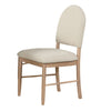 Reha Dining Side Chair Set of 2 | Arch Back | Beige Cushions | Natural Brown