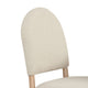 Reha Dining Side Chair Set of 2 | Arch Back | Beige Cushions | Natural Brown