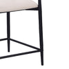 Nath Counter Height Chair Set of 2 | Gold Metal Arms | White Cushions | Black