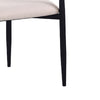 Nean Dining Side Chair Set of 2 | Gold Metal Arms | White Cushions | Black