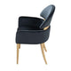 Noth Dining Armchair Set of 2 | Foam Fill Black Cushions | Matte Gold