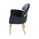 Noth Dining Armchair Set of 2 | Foam Fill Black Cushions | Matte Gold