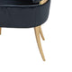 Noth Dining Armchair Set of 2 | Foam Fill Black Cushions | Matte Gold