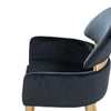 Noth Dining Armchair Set of 2 | Foam Fill Black Cushions | Matte Gold