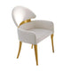 Noth Dining Armchair Set of 2 | Foam Fill White Cushions | Matte Gold