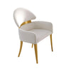 Noth Dining Armchair Set of 2 | Foam Fill White Cushions | Matte Gold