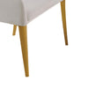 Noth Dining Armchair Set of 2 | Foam Fill White Cushions | Matte Gold