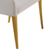 Noth Dining Armchair Set of 2 | Foam Fill White Cushions | Matte Gold