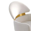 Noth Dining Armchair Set of 2 | Foam Fill White Cushions | Matte Gold