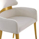 Noth Dining Armchair Set of 2 | Foam Fill White Cushions | Matte Gold