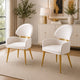 Noth Dining Armchair Set of 2 | Foam Fill White Cushions | Matte Gold