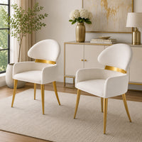 White, Matte Gold