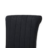 Hols Parson Dining Side Chair Set of 2 | Channeled Black Fabric | Gold Steel