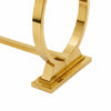 Hols Dining Table | Gold B&ing on White Top | O-Shaped Steel Legs 60"
