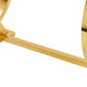 Hols Dining Table | Gold B&ing on White Top | O-Shaped Steel Legs 60"