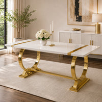 Gold, White