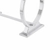 Hols Dining Table | Silver B&ing on White Top | O-Shaped Steel Legs 60"