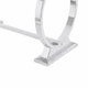 Hols Dining Table | Silver B&ing on White Top | O-Shaped Steel Legs 60"