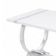 Hols Dining Table | Silver B&ing on White Top | O-Shaped Steel Legs 60"