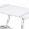 Hols Dining Table | Silver B&ing on White Top | O-Shaped Steel Legs 60"
