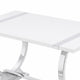 Hols Dining Table | Silver B&ing on White Top | O-Shaped Steel Legs 60"