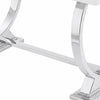 Hols Dining Table | Silver B&ing on White Top | O-Shaped Steel Legs 60"