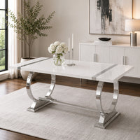 Silver, White
