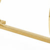 Hols Dining Table | Gold B&ing on White Top | O-Shaped Steel Legs 80"