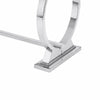 Hols Dining Table | Silver B&ing on White Top | O-Shaped Steel Legs 80"