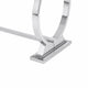 Hols Dining Table | Silver B&ing on White Top | O-Shaped Steel Legs 80"