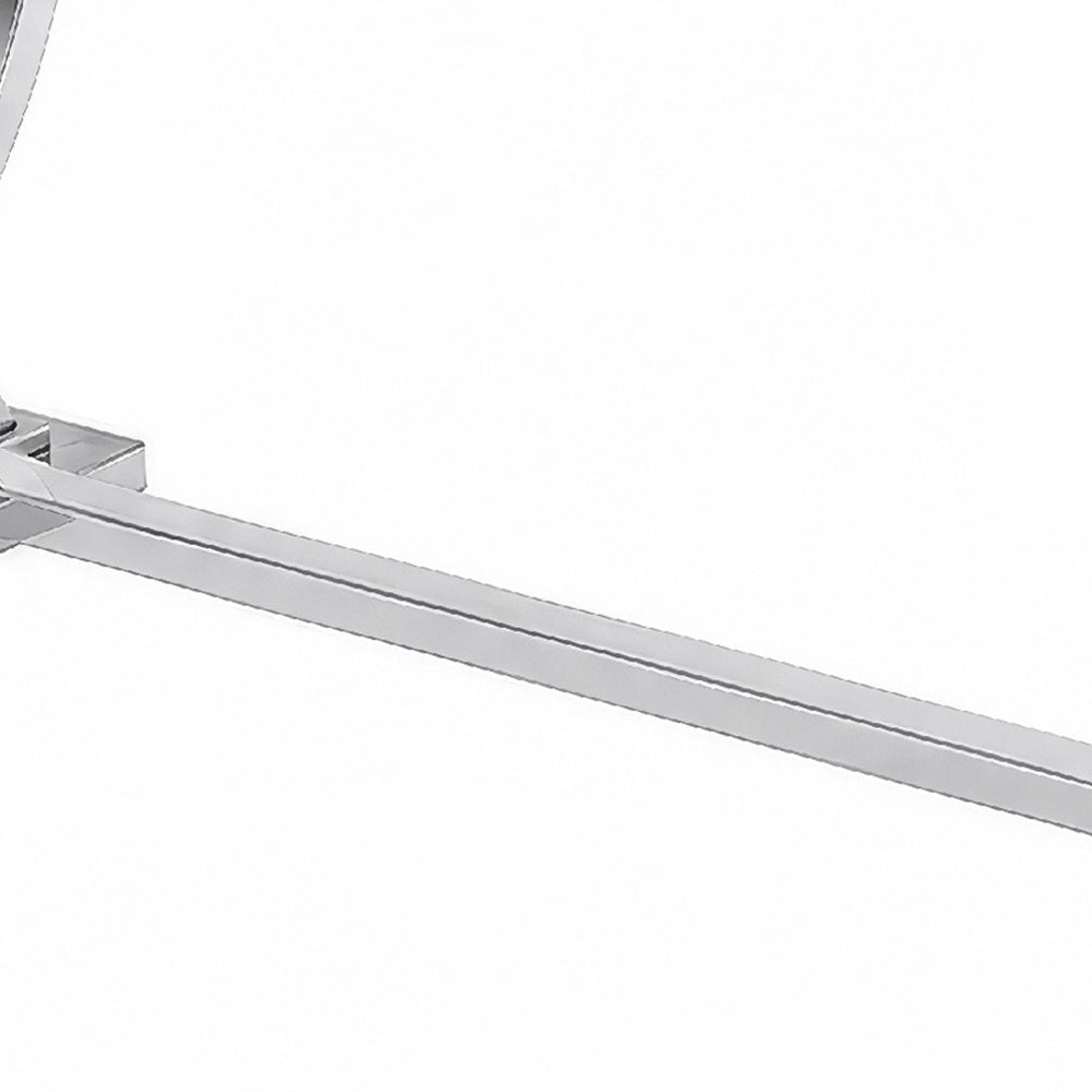 Hols Dining Table | Silver B&ing on White Top | O-Shaped Steel Legs 80"