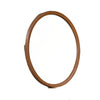 Urne Dresser Mirror | Framed Design | Walnut Brown Wood | 36" Round