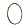 Urne Dresser Mirror | Framed Design | Walnut Brown Wood | 36" Round