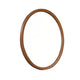 Urne Dresser Mirror | Framed Design | Walnut Brown Wood | 36" Round