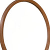 Urne Dresser Mirror | Framed Design | Walnut Brown Wood | 36" Round