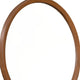 Urne Dresser Mirror | Framed Design | Walnut Brown Wood | 36" Round