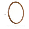Urne Dresser Mirror | Framed Design | Walnut Brown Wood | 36" Round